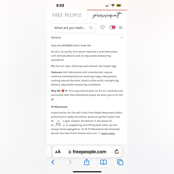 NWT FREE PEOPLE MOVEMENT Inbound Onesie | Midnight Navy MSRP $128 Size M - Picture 9 of 14